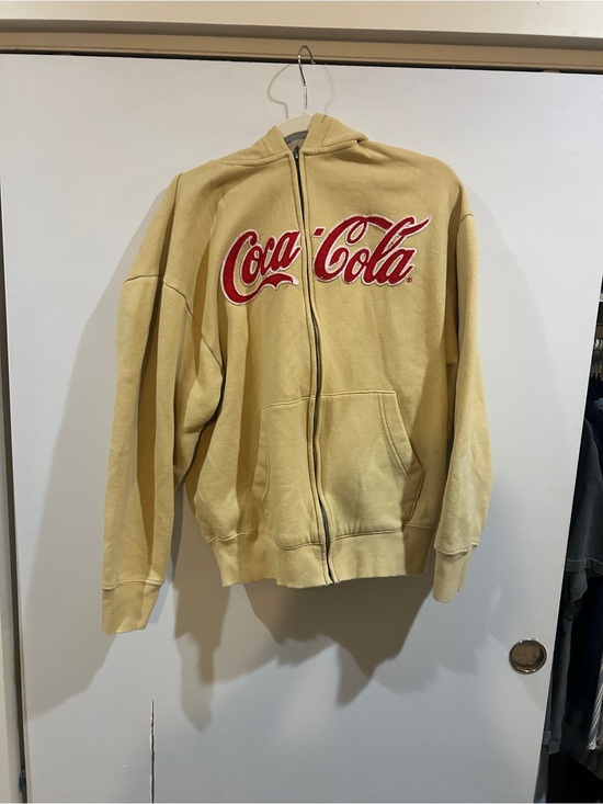 Coca Cola Tops - Vintage Coca-Cola Red Logo Hoodie with Cream Interior